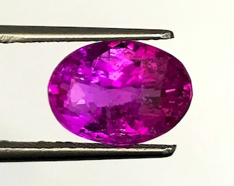 SAPHIR ROSE naturel | 5,85 carats de couleur rose fluo riche, lustre scintillant AAA+++ saphir rose naturel de qualité supérieure | Véritable saphir rose.