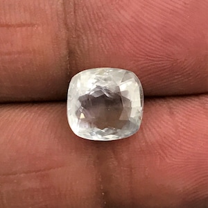 Natural WHITE SAPPHIRE | 4.50 Carats Milk White Color High Luster AAA+++ Fine Quality Natural No Heat White Sapphire |Genuine White Sapphire