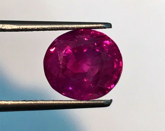 GRS Certified Natural Burmese RUBY | 5.18 Carats Rich Pinkish Red Color Fiery Sparky Luster AAA+++ Fine Quality Natural No Heat Burmese Ruby