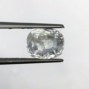 Natural WHITE SAPPHIRE | 5.47 Carats Snow White Color High Luster AAA+++ Fine Quality Natural No Heat White Sapphire |Genuine White Sapphire