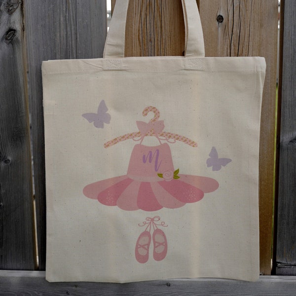 Customized Ballerina Tote Bag, Personalized Ballerina Tote Bag, Personalized Ballet Tote Bag, Ballet Shoes Tote Bag, Ballet Tutu Tote Bag