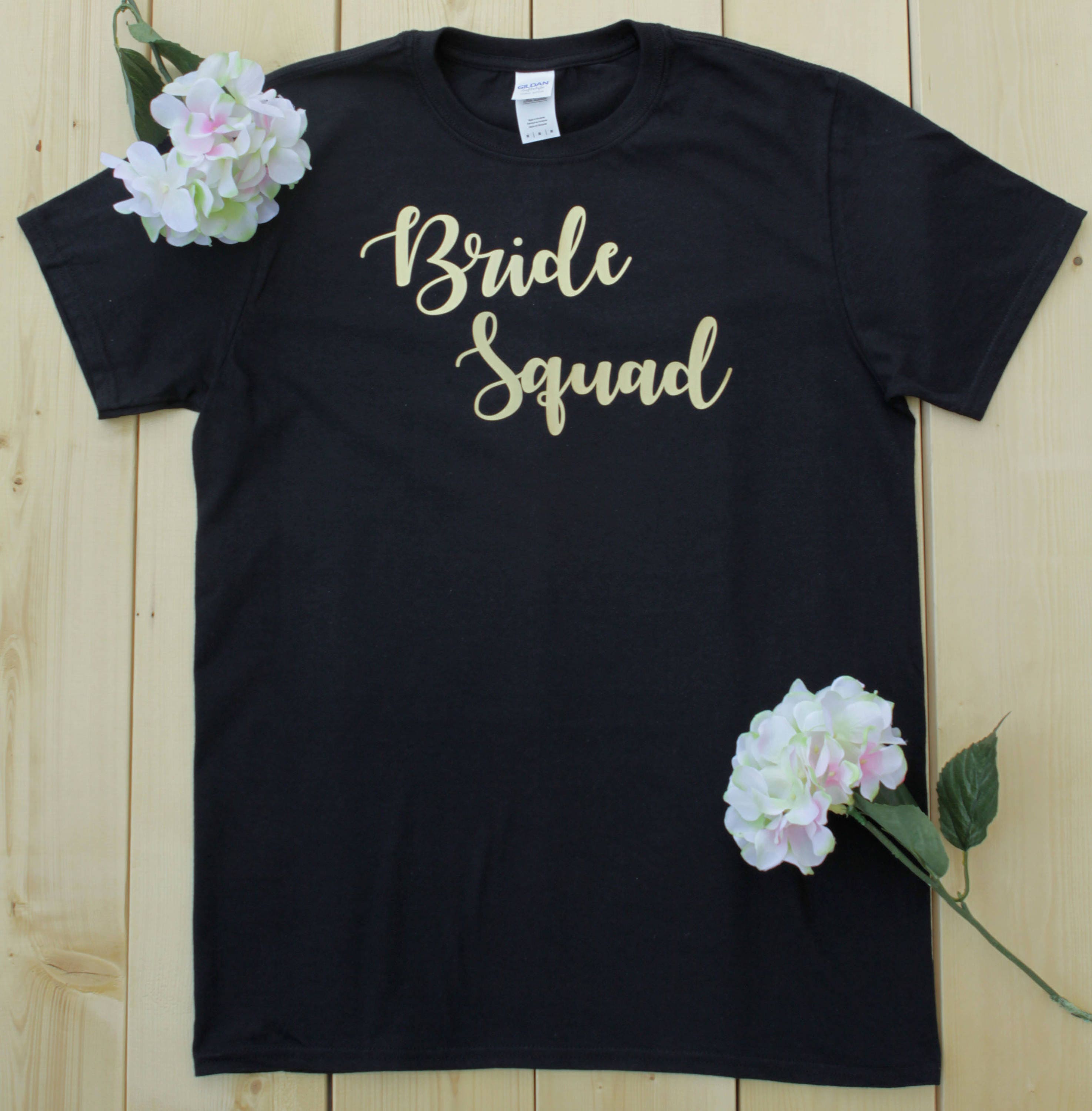 T-shirt Bride Squad Pour Demoiselle D'honneur - Neuf Sans étiquettes, Marque Gildan, Tailles S à 3XL