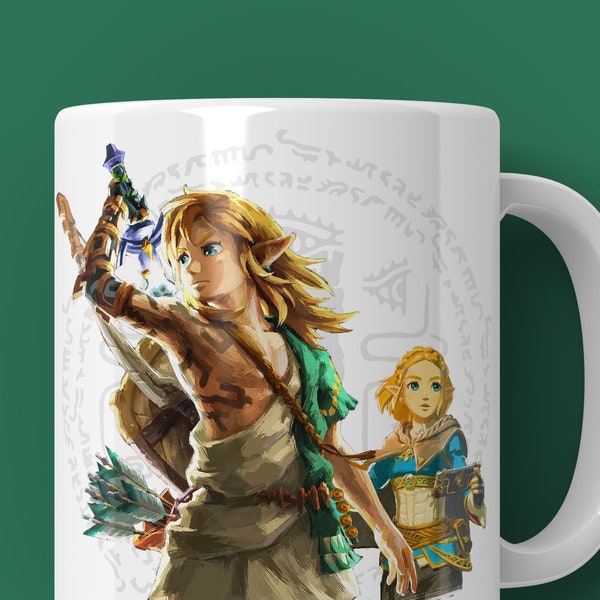 Unofficial Fan Made Ceramic Mug / The Legend of Zelda Tears of the Kingdom