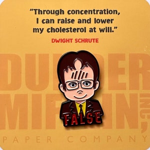 The Office Dwight Schrute: FALSCH Emaille Pin / The Office TV Serie Sammel Pin