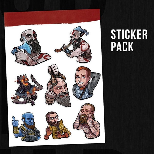 Unofficial Sticker Sheets inspired by God of War / Video Game Stickers