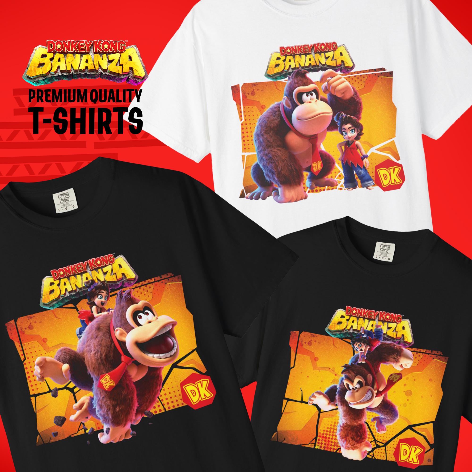 THE BANANA MONKEYS 音源CD4枚・サイン入りTシャツセット Unofficial Fan Made Tee / Donkey Kong Bananza T-shirt for Kids