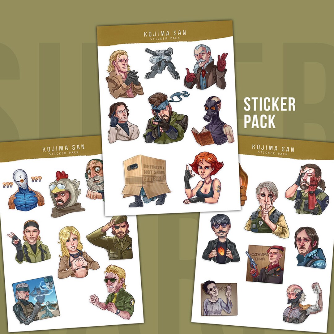 Unofficial Sticker Sheets Inspired by the Legendary Hideo Kojima's Works / Video Game Stickers ...