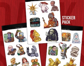 Unofficial Sticker Sheets inspired by Souls series / Video Game Stickers