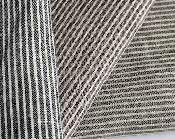 1169# Minimalist Essential Black, Brown, Grey Stripe Pattern, Cotton Fabric, Thin Fabric / Patchwork Quilting Sewing Material/50cm×110cm/V