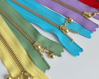 4015# Closed End Zipper Slider Size 3 with 'Water Drop' Shape Metal Zipper Pull and Nylon Zipper Tape, Lovely DIY Zipper, Essential Zipper