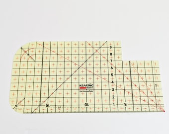 7015# Hot Ironing Ruler / 20cm * 10cm / Clear Resin High-Temperature Durable Ruler/ Ironing Ruler Heat Resistant Ruler for DIY /A8