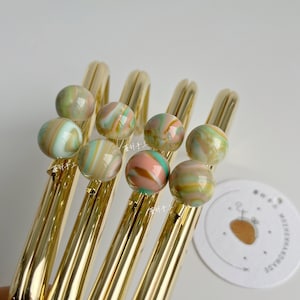 3193# 13 cm*6 cm Lermarmorerad Ljusguldfärgad Kiss Lock-ram / SLUMPFORMIG Mönster / Limbar Kisslock-ram för väska