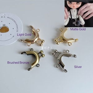 3188 # 2,2 cm * 2,6 cm Super kleiner runder Kiss-Lock-Verschluss-Geldbeutel-Rahmen mit Außenschlaufen / Mini Kisslock-Rahmen zum Einkleben / DIY-Tasche für Puppen