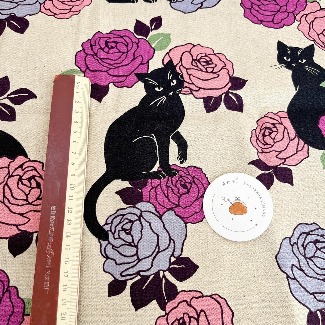 Batik Textiles- Purple Cats - Purple Cats main image 1
