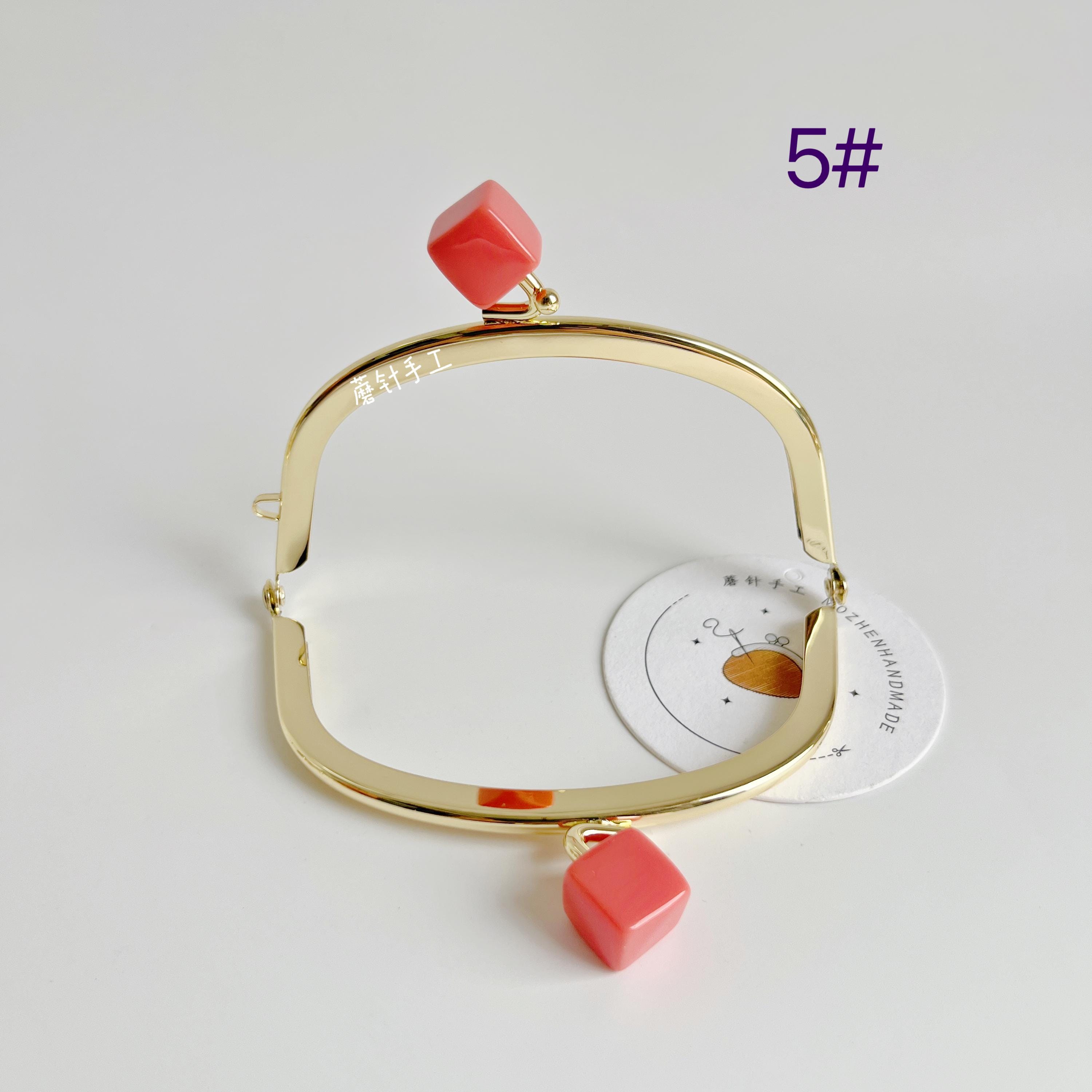 小物 Karl327 3276# 5.5cm*10.5cm Cute Candy Color Cube Bead Gold