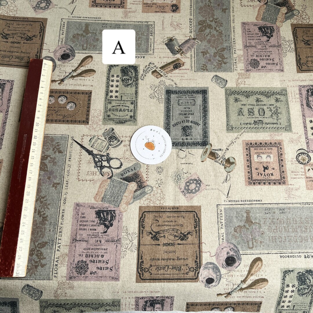 1329# YUWA Retro Style DIY Kit Pattern Cotton Linen Fabric