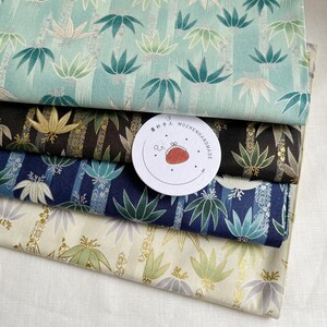 1055# Quilt Gate Retro Asian Bamboo, Natural Maple Leaf Pattern Cotton Fabric, Autumn Spring Forest Fabric/ 50cm x 110cm/ Made in Japan/ M2
