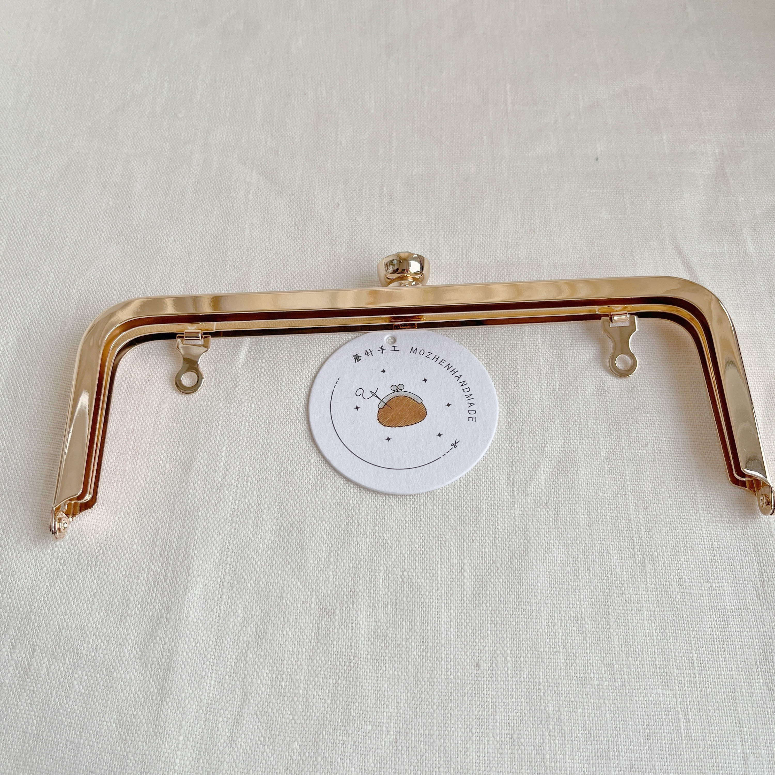 Gold Beased Frame Purse＿GOLD 1920s Zig Zag Beaded Golden Brass Frame Chain Handle Purse