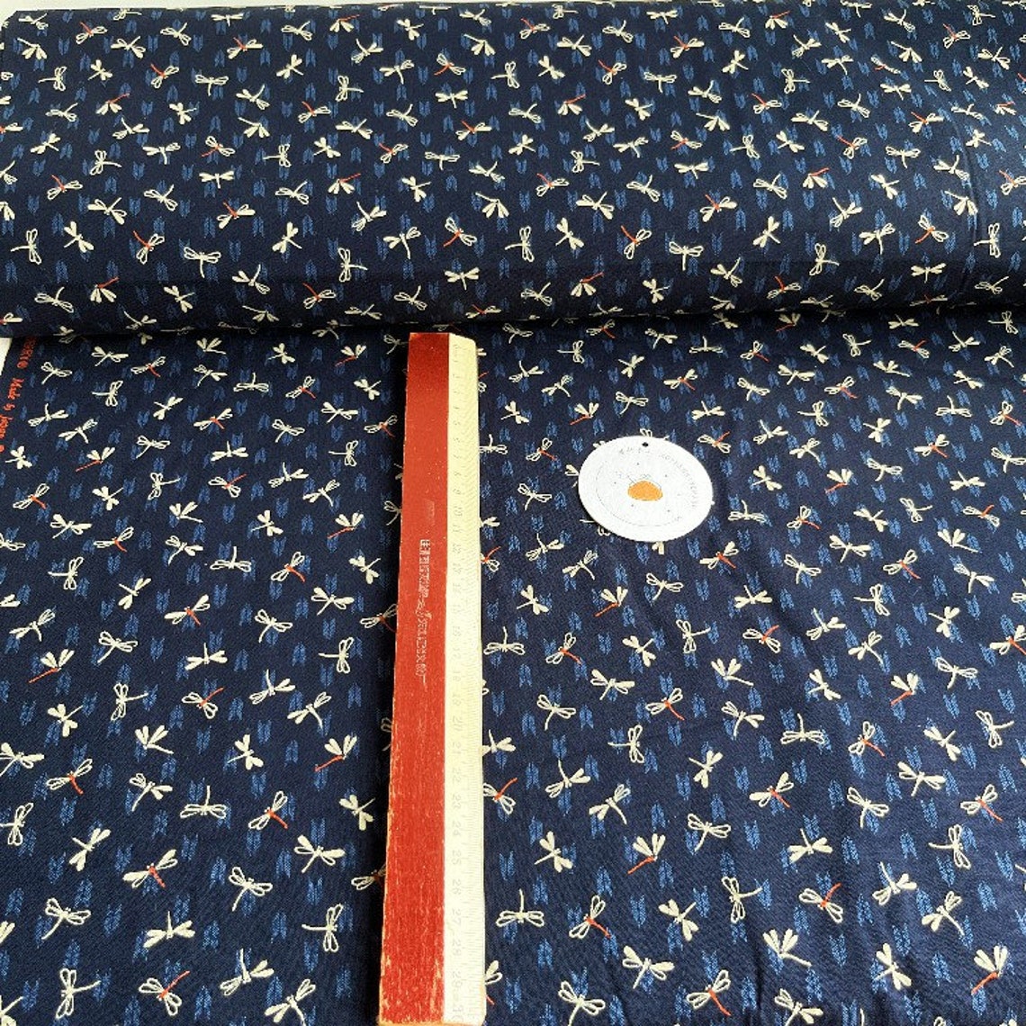 1185# Asian Style Cute Dragonfly Pattern Cotton Fabric / Red Dragonfly ...