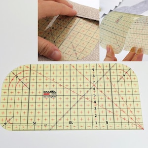 7014# Hot Ironing Ruler / 20cm * 10cm / Clear Resin High-Temperature Durable Ruler/ Ironing Ruler Heat Resistant Ruler for DIY /A8