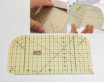 7014# Hot Ironing Ruler / 20cm * 10cm / Clear Resin High-Temperature Durable Ruler/ Ironing Ruler Heat Resistant Ruler for DIY /A8