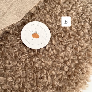1223# Teddy Bear Style Fabric with Little Curls Soft Fluffy Fabric for DIY Bags, Stuffed Toy DIY/Brown Teddy Fur/Coffee Color Teddy Fabric