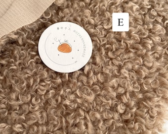 1223# Teddy Bear Style Fabric with Little Curls Soft Fluffy Fabric for DIY Bags, Stuffed Toy DIY/Brown Teddy Fur/Coffee Color Teddy Fabric