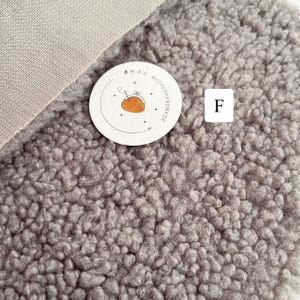 1223# Teddy Bear Style Fabric with Little Curls Soft Fluffy Fabric for DIY Bags, Stuffed Toy DIY/Gray Teddy Fur/Grey Color Teddy Fabric