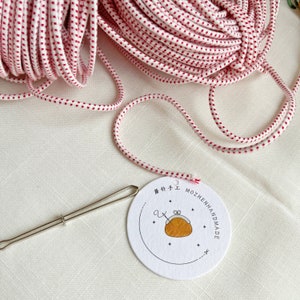 7001# 3 Meter of 3mm Elastic Band with a Elastic Threader, Stretchy String, Elasticity Rope, Elastic / Ribbon / Cord Threader Clip Tool/M