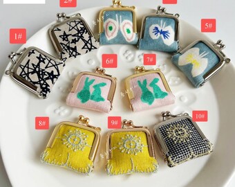 653# Handmade Super Mini Kisslock Coin Purse With Mina Perhonen