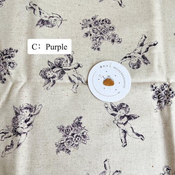1161# YUWA Retro Classic Style Angels and Bouquet Prints Cotton