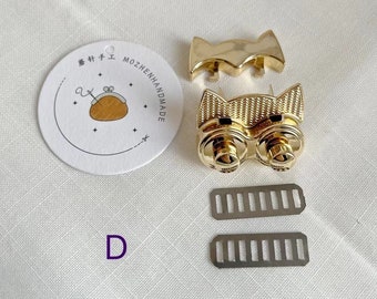 8003# Bag Twist Lock/ Owl Shape Clasp Turn Lock / Metal Handbag Buckles/ Hardware for DIY Shoulder Bag Purse/ Bag Accessories