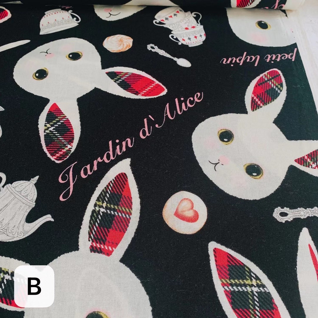 1022# Alice in Wonderland, Cute Bunny Rabbits and High Tea Cotton ...