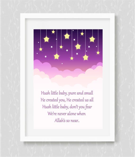 Wonderbaarlijk Hush Little Baby gedicht digitale Download | Etsy CV-87