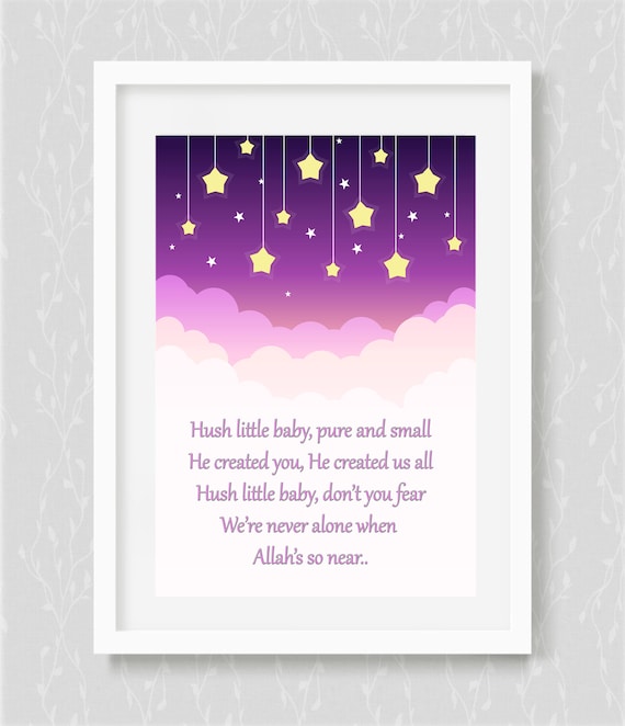 Wonderbaarlijk Hush Little Baby gedicht digitale Download | Etsy CV-87