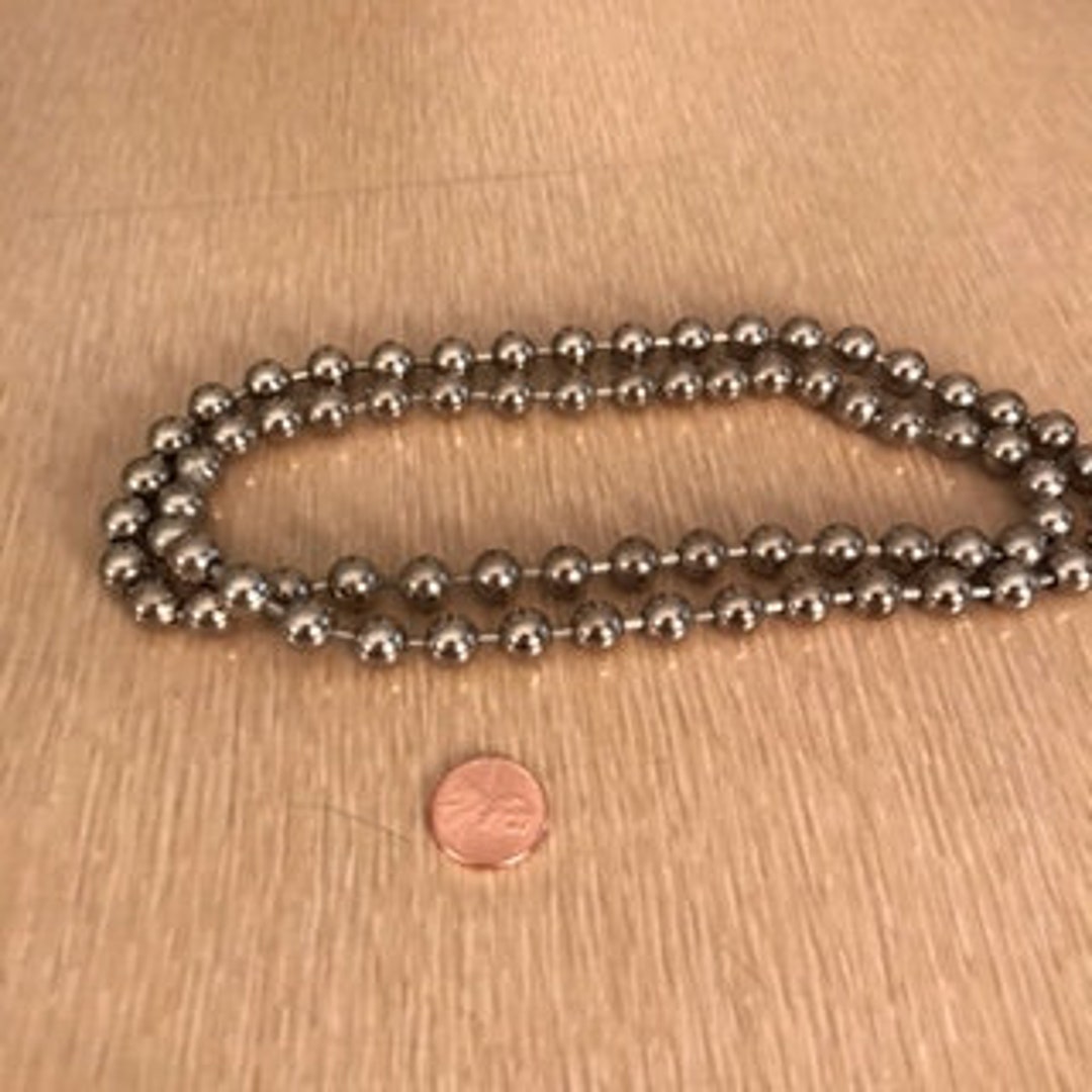 Cool Huge Long Ballbearings Necklace Silvercolored 1970s Etsy