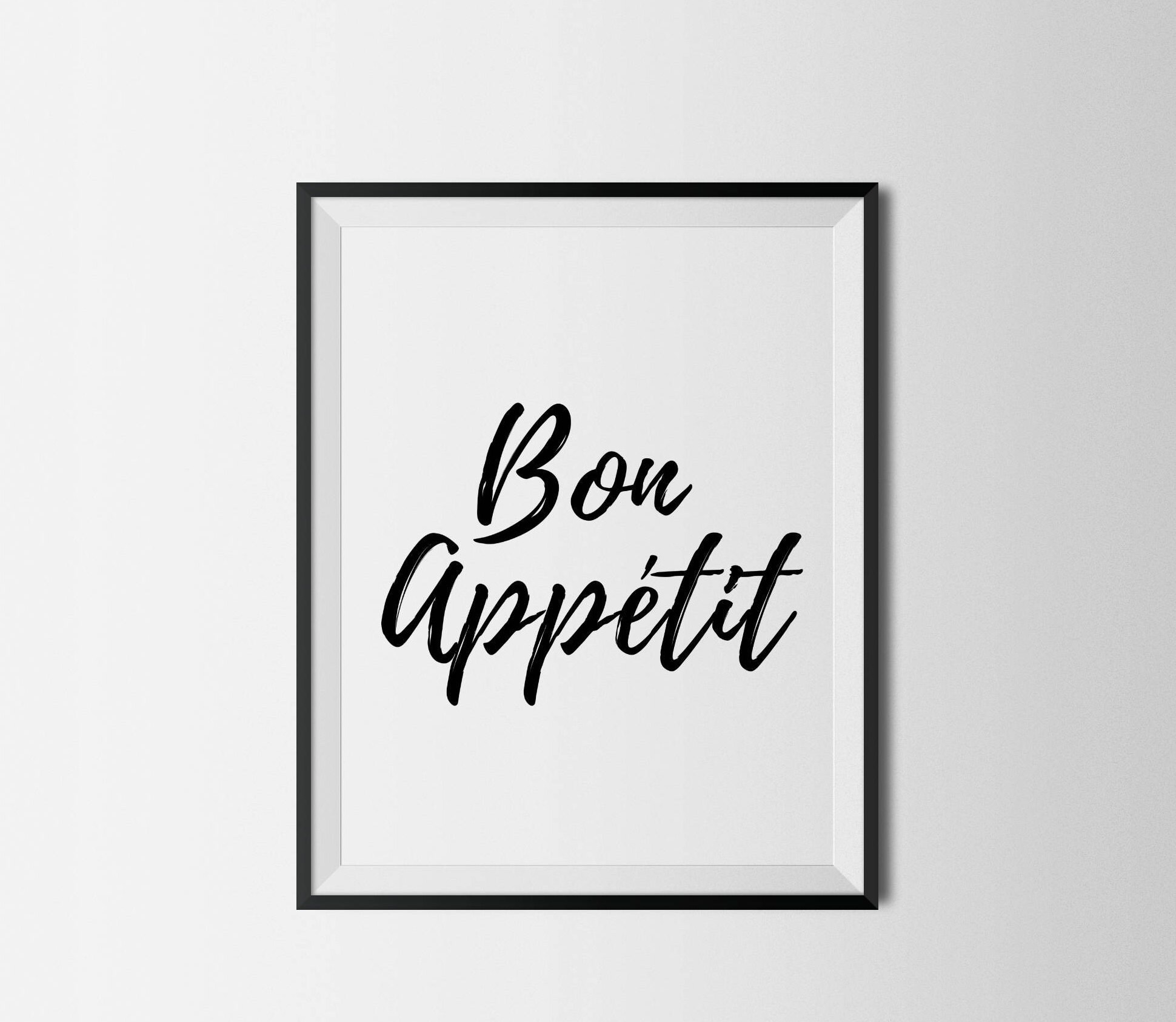 Bon Appetit Print Kitchen Wall Art Bon Appetit Wall Art Etsy UK