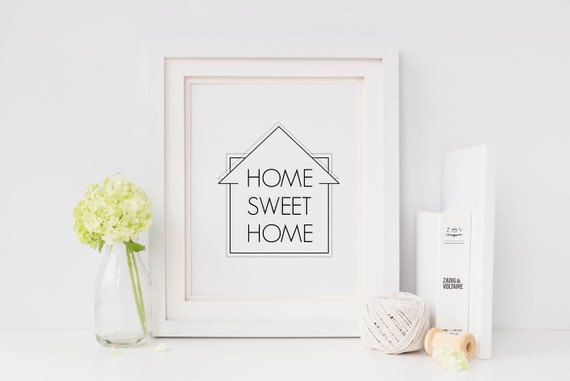 Home Sweet Home Printable Home Sweet Home Wall Sign Home - Etsy