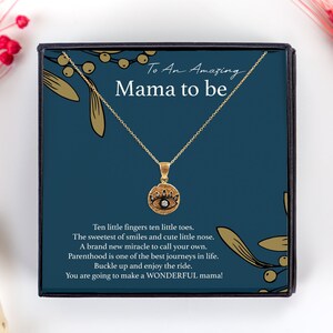 Joyería de regalo de mamá nueva, regalo de mamá por primera vez, regalo para el collar de mamá nueva, mamá nueva, collar de mal de ojo, tarjeta de regalo personalizada, regalo del día de la madre