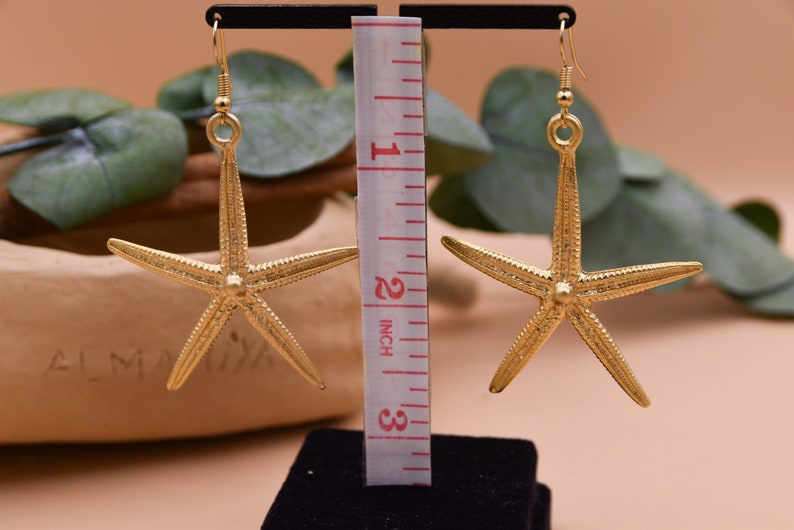 Starfish Earrings 24K Gold-Filled Earrings Gold Starfish Earrings Mother/'s Day Gift Minimalist Jewelry Unique Everyday Earrings