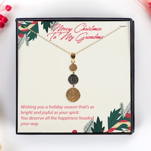 Regalo de Navidad para abuela, tarjeta de regalo personalizada para abuela, ideas de regalos de vacaciones, regalo de Navidad memorable, regalos de joyería