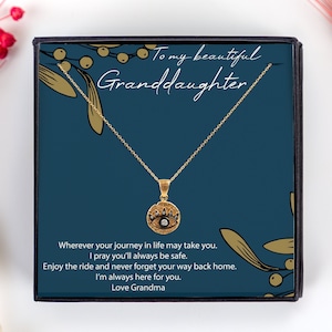 Kleindochter ketting voor kleindochter, gepersonaliseerde sieraden cadeau, verjaardagscadeau, boze oog ketting, gepersonaliseerde cadeaubon voor dochter
