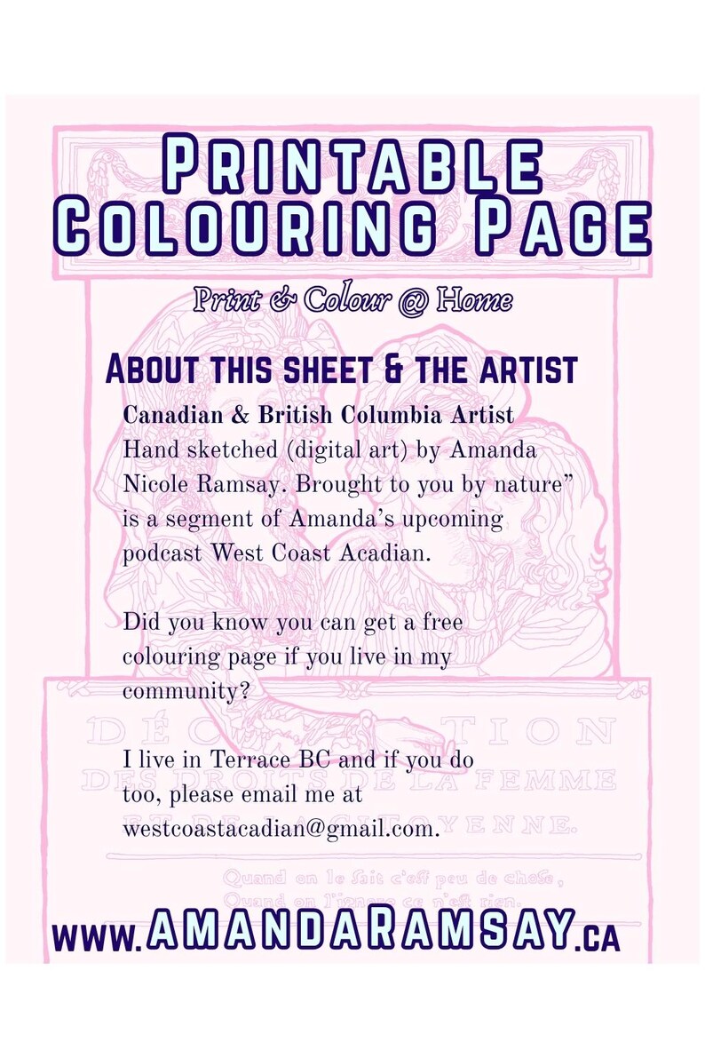 Olympe de Gouges Colouring Sheet | Printable Art | Feminist | Philosopher image 2