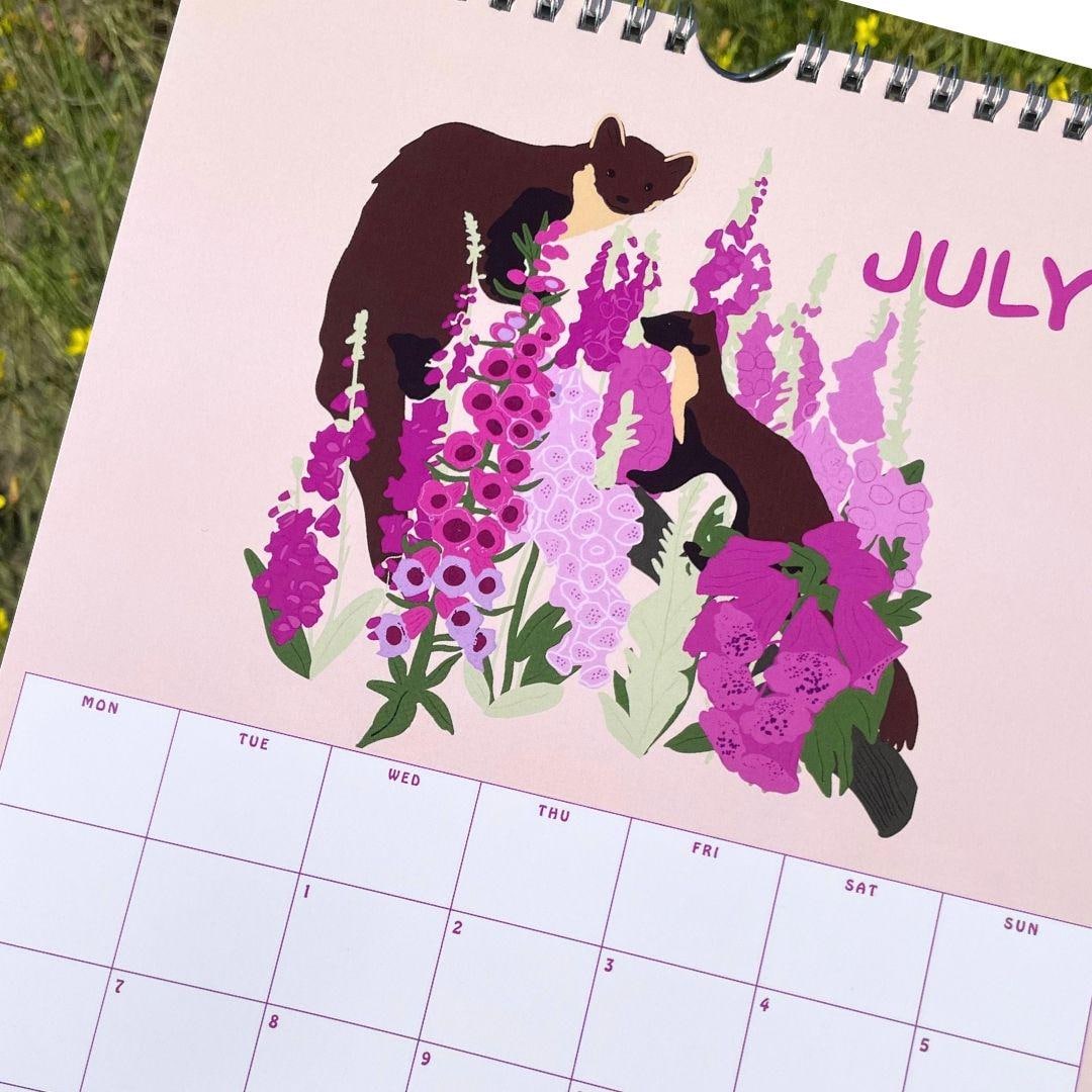 2026 Woodland Animals Wall Calendar | Illustrated Nature Wall Art ...