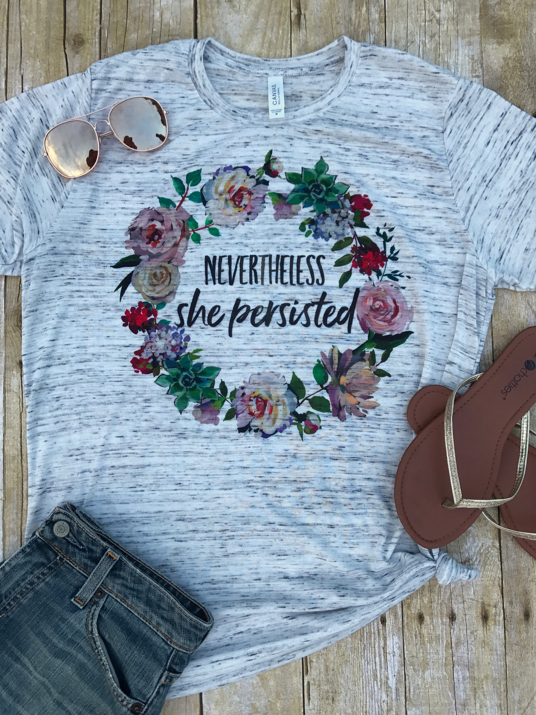 Nevertheless She Persisted Shirt, Workout Shirt, Gift for Feminist, M…