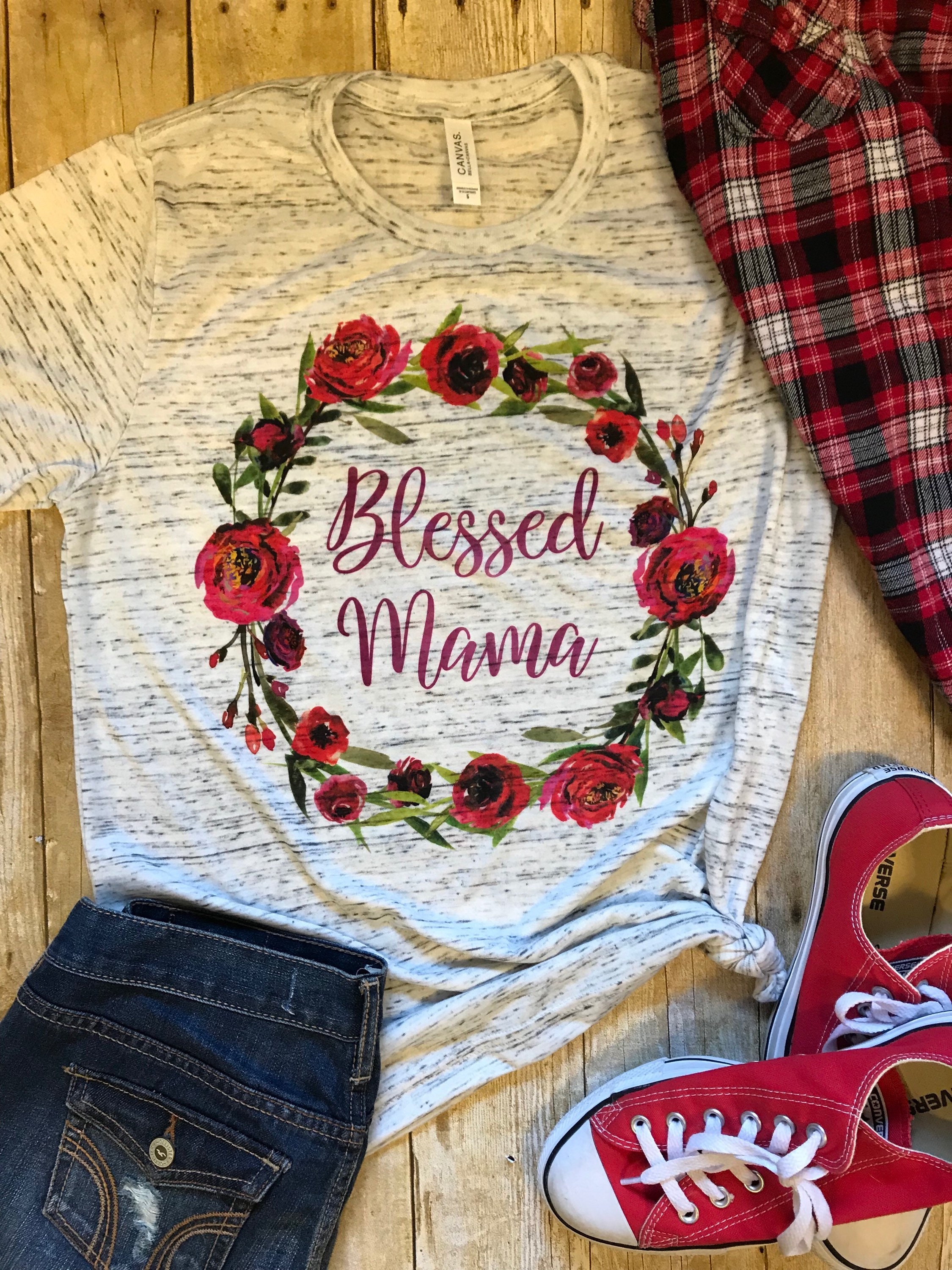 Mother's day shirts Blessed Mama Shirt Mom Shirt Woman Shirt Mom …