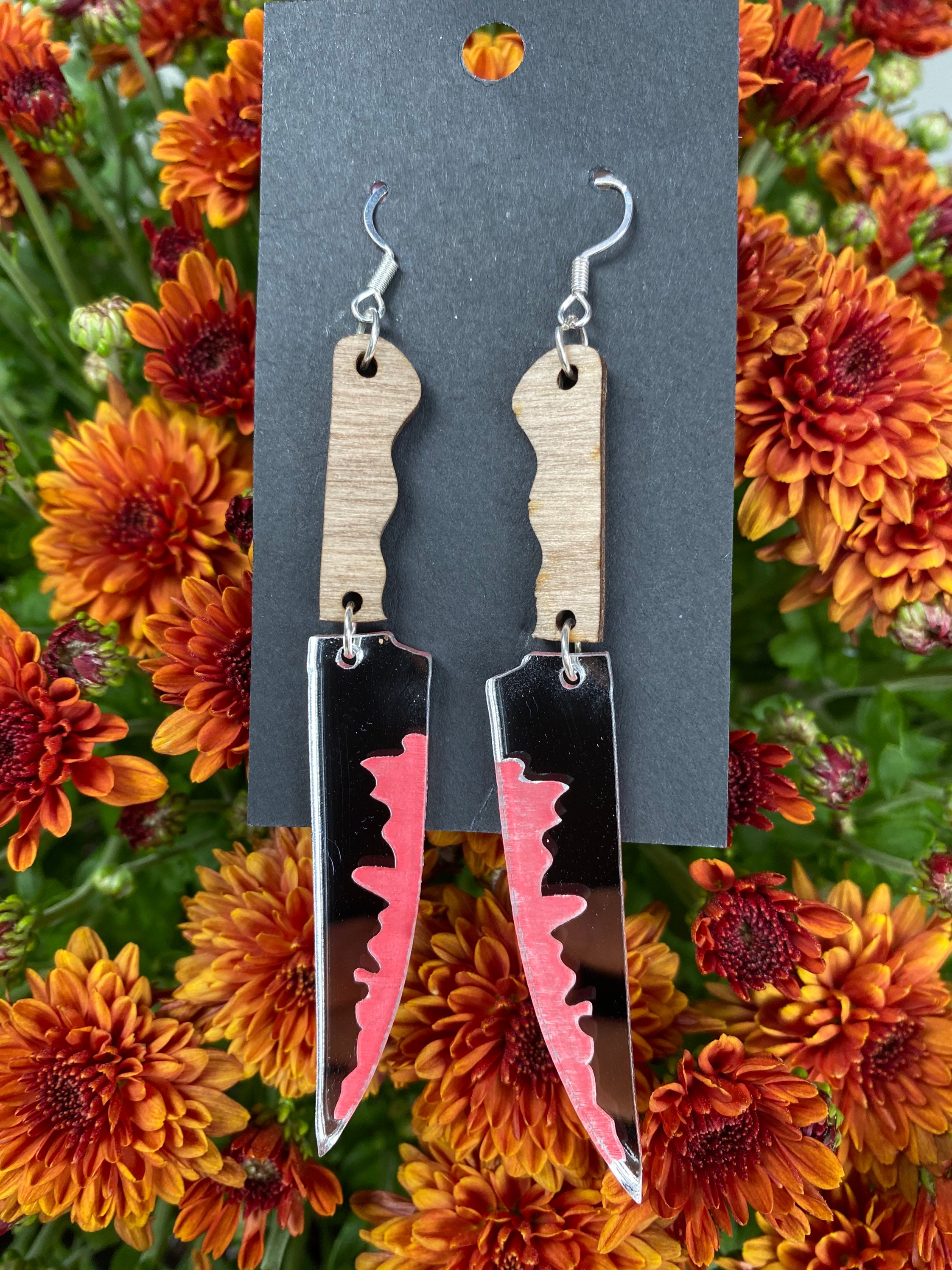 Etsy knife earrings online