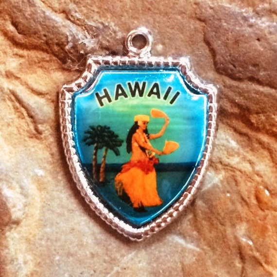 Vintage Hawaii Charm Sterling Silver Charm Bracele