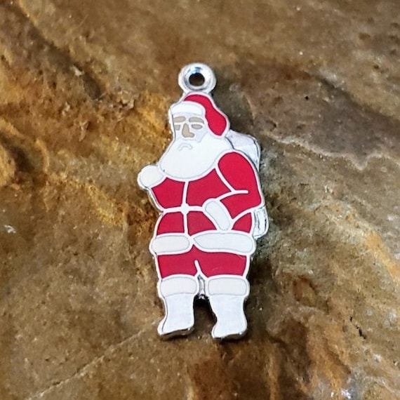 Vintage Santa Claus Charm Sterling Silver Santa C… - image 1