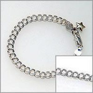 Sterling Silver Charm Bracelet: Traditional Double Link Style